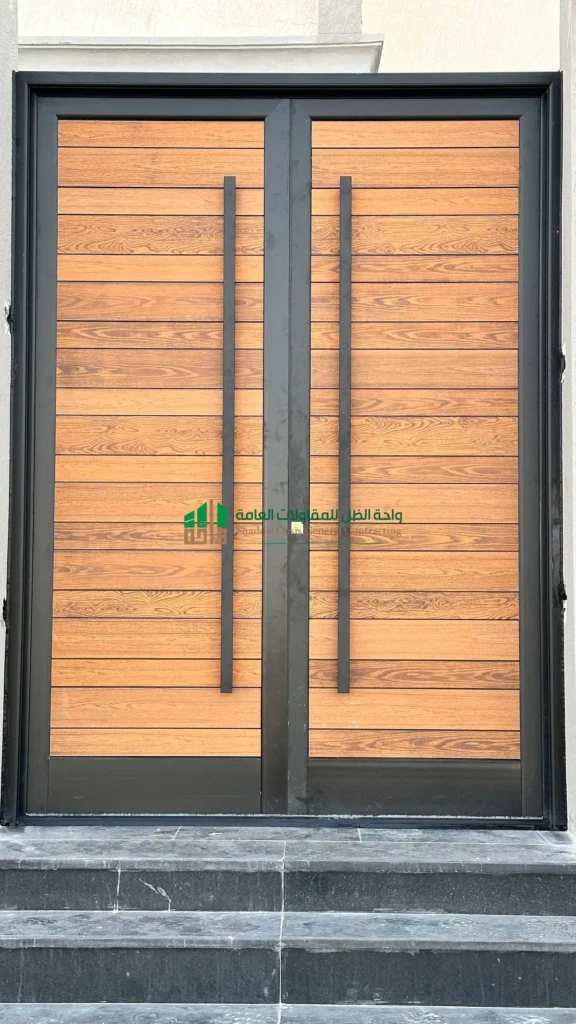 اهمية تلبيس ابواب حديد قديمة بالواح بديل الخشب 
