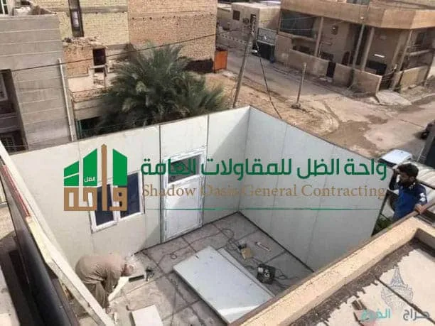 تركيب ملاحق ساندوتش بانل - مظلات وسواتر واحة الظل