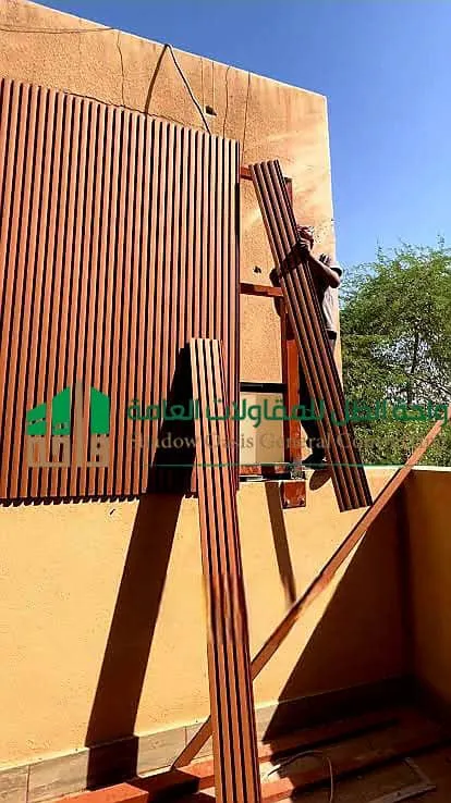 ساتر خشبي خارجي سواتر خشبية داخلية -مظلات وسواتر واحة الظل