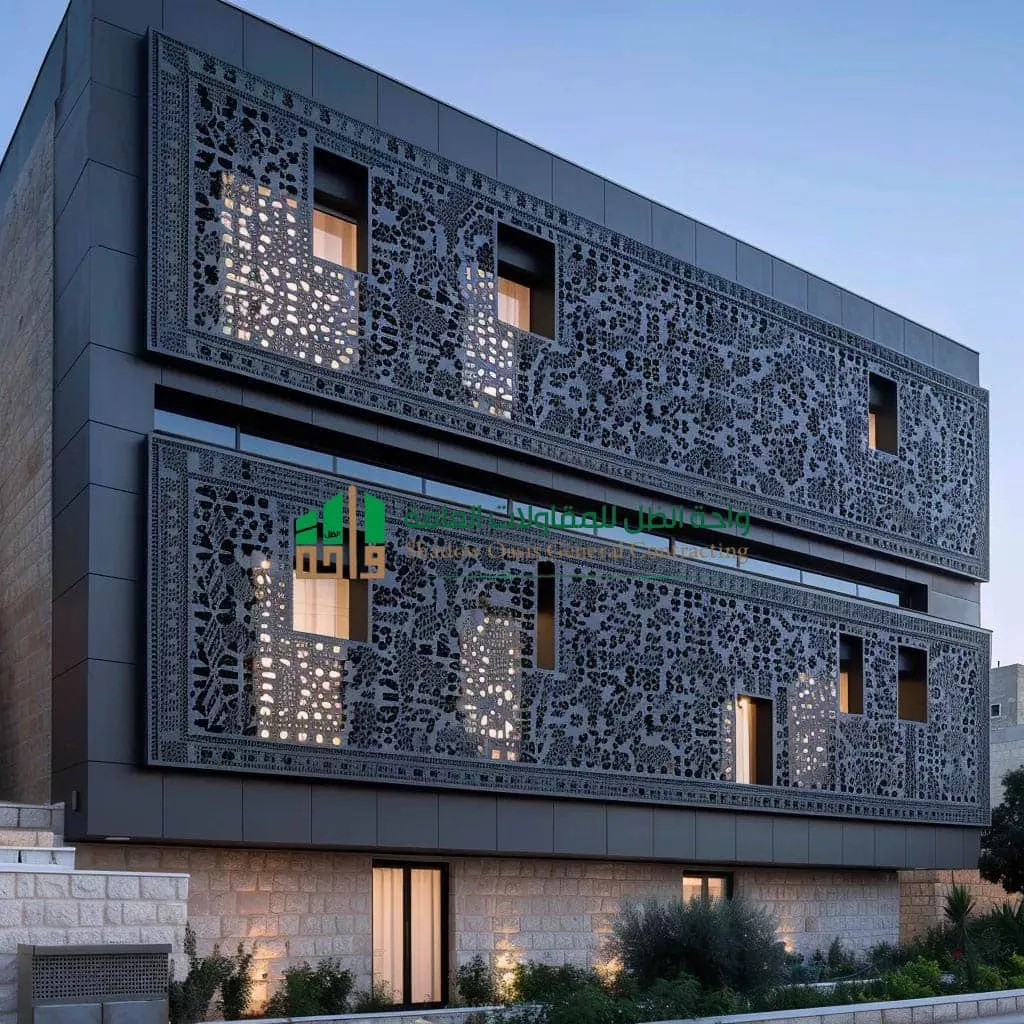 واجهات ليزر حديد الرياض - مظلات وسواتر واحة الظل