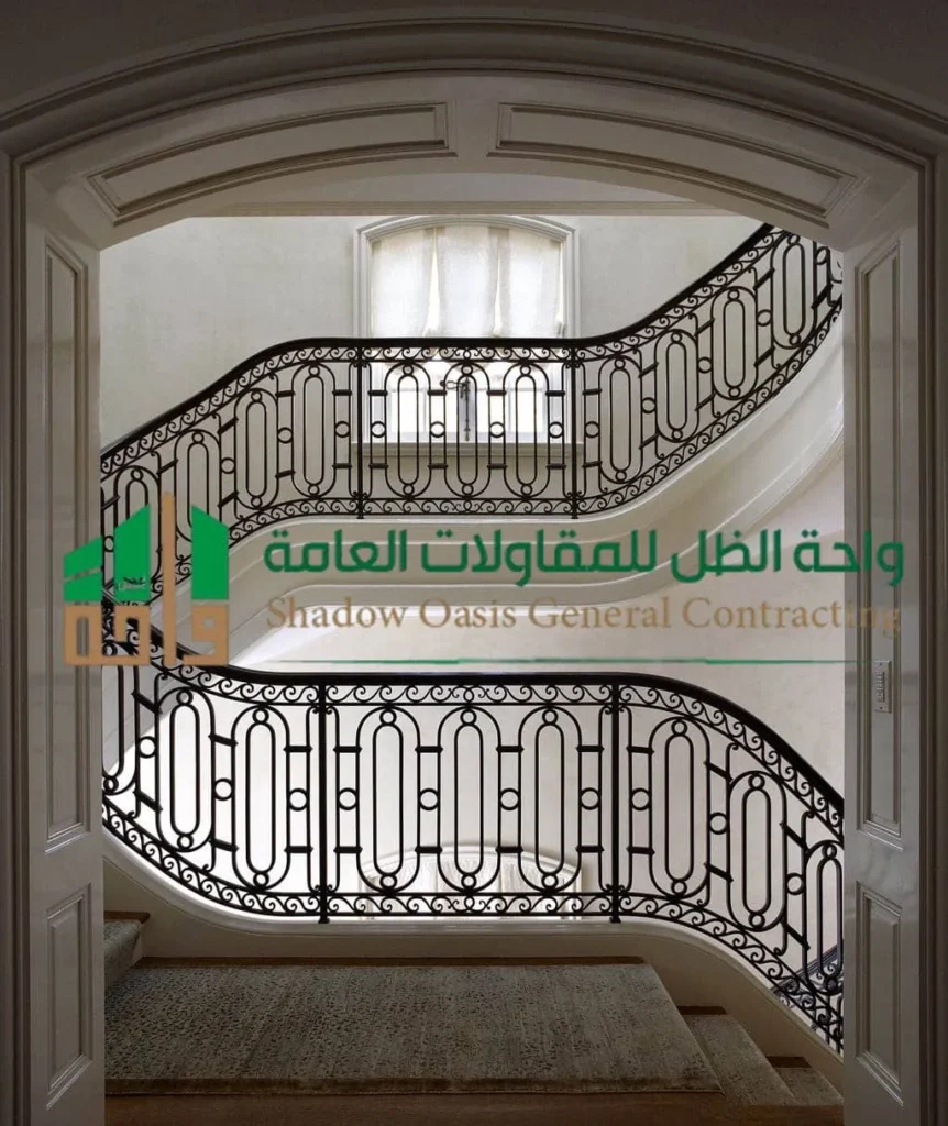 درابزين درج حديد داخلي درابزين حديد خارجي مودرن